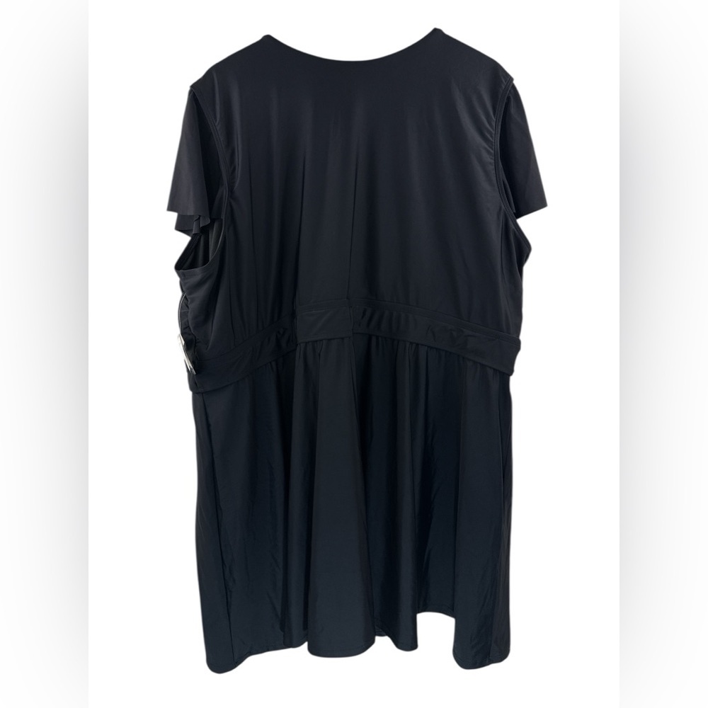 NWT Torrid Wireless Mid Length Flutter Sleeve Swim Dress. Size 6X - Picture 5 of 10